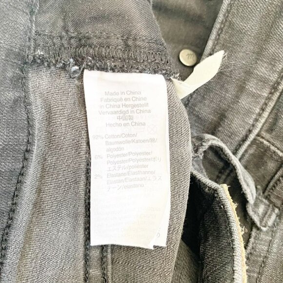 Madewell distressed black raw hem button fly 9" high-rise skinny skirt - 27 - Picture 5 of 10